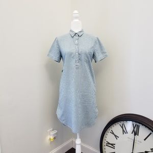 GAP light denim striped shirtdress